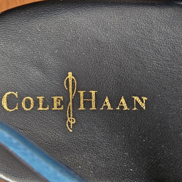 Cole Haan Admiral Platform Espadrille Blue Suede Open toe leather Sandals  10.5 - Picture 5 of 11